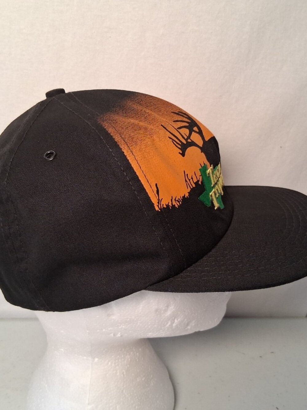 Vintage Texas Trophy Hunters Cap Hat Canvas Buck Deer Hunter Hunter Field USA - Picture 6 of 13